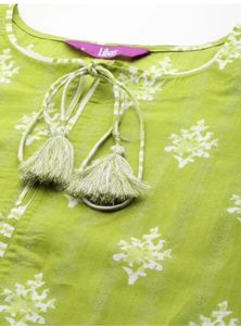 Elegant Green Printed Kurta Set