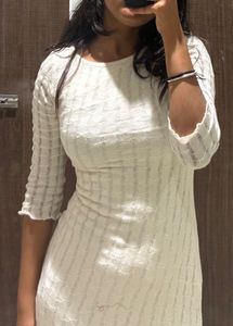 Elegant White Midi Dress