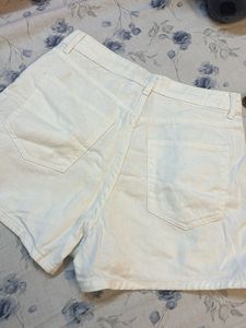 White Denim Shorts