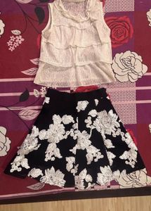 Cute Top & Skirt Set