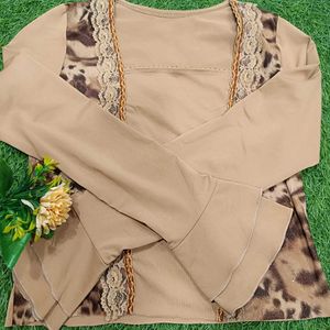 Vintage Animal Print Top