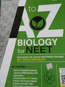 BIOLOGY A TO Z FOR NEET,XII GRADE,NEET PART2