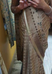 glossy soft stylish saree