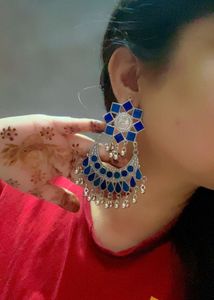 Blue Ethnic Earring