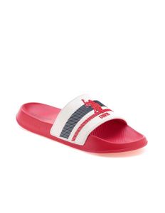 USPA Mens Rafa Printed Slides - Red &amp; White