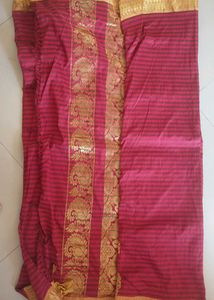 Elegant Pink &amp; Gold Saree