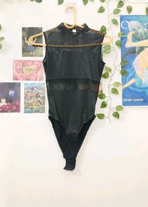 Black Mesh Bodysuit