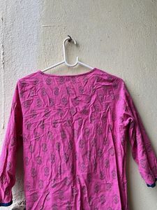 Beautiful 😻 Pink Printed Kurta💗