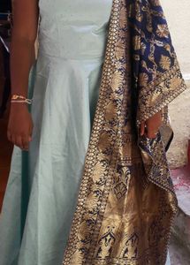 Elegant light blue embroidered dress 💙✨