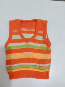 Striped Orange Kids Vest