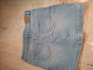 Black Top &amp; Denim Skirt Set