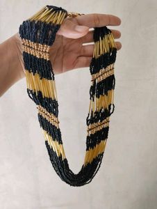 Black And Gold Layered Necklace