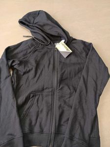 Boldfit Black Zip-Up Hoodie, S Size