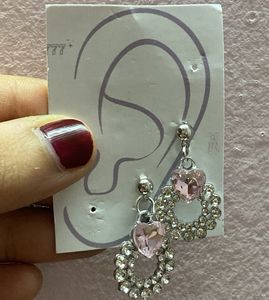 Pink Heart Earrings