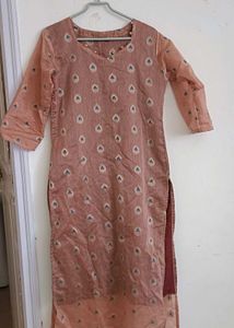 Peach Printed Kurti