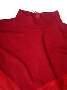 Classical Turtle Neck Puff Sleeeve Top