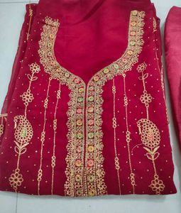 Maroon Embroidered Salwar Kameez