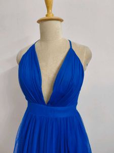 Royal Blue Tulle Gown