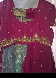 Shimmer Saree - Purple