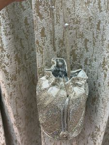 Beaded Drawstring Pouch