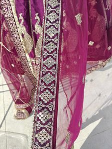 Stunning Purple heavily Embroidered Lehenga