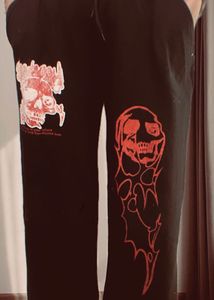 Skull Print Black Sweatpants