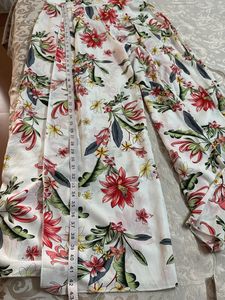 Floral Print Split Leg Pants