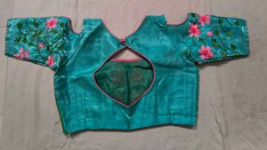 Aqua Embroidered Lhehnga Choli with Dupatta