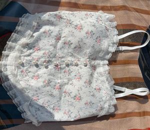 Floral Lace Cami Top with Pearls