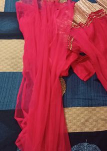 Pink &amp; Silver Anarkali