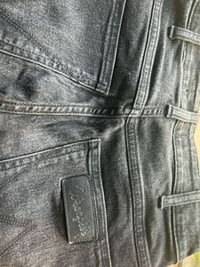 28 Waist Skinny Black Denim From Wrangler