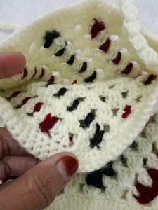 Crochet Pouch with Floral Details