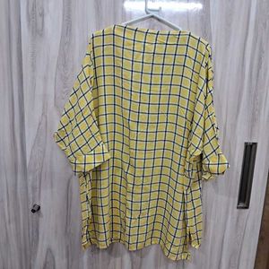 Checkered Yellow Boxy Top