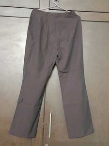 Burgandy Highwaisted Leg Trousers