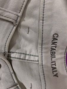 Cantabil, branded White Slim Fit Jeans