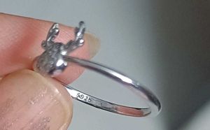 Real Sterling Silver 925 Deer Ring