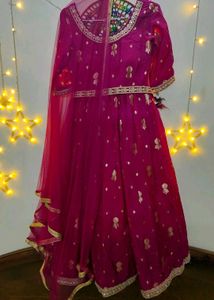 Party Wear Dress With Pant ,Duppata, and Belt