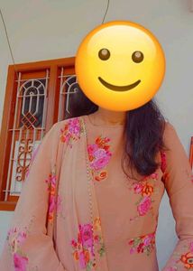 Floral Print Anarkali Kurta with Dupatta