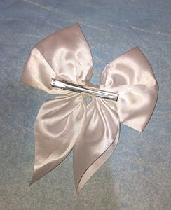 White Satin Bow Clip 🎀