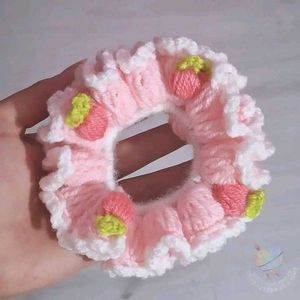 Handmade Crochet Scrunchie Set