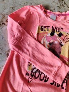 Neon pink,Full sleeves top