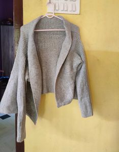 Grey Knit Cardigan freesize