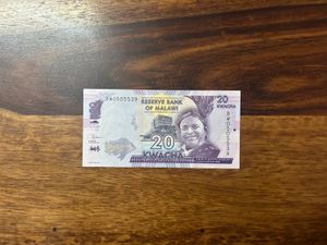 20, 50, 100, 200 MALAWIAN KWACHA BANKNOTES