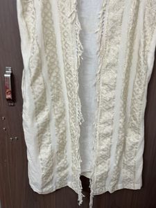 Ethnic Sleeveless Shrug Khadi stuff for 40-42 size