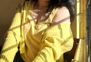 Warm Sunshine Yellow Knit Top......winter perfect.