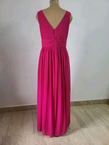 Hot Pink Chiffon Gown
