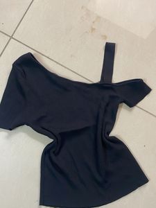 Black One Shoulder Top