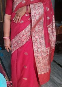 Elegant Pink Banarasi Saree