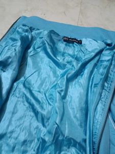 Sky Blue Fancy Jecket For Female