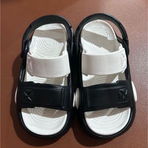 Kids Black & White Sandals